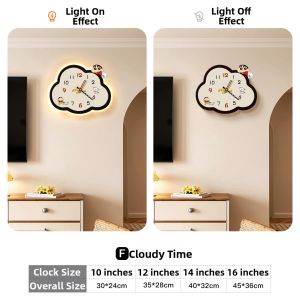 CTYLIGHTZ | Creative Cloud Shaped Silent Wall Clock