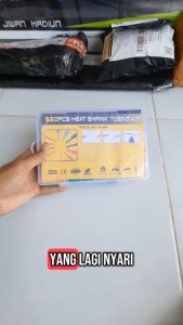 Paket BOX Set Kabel Bakar Heat Shrink Tubing Kit Bahan Polyolefin Warna Warni Isolasi Kabel Bakar