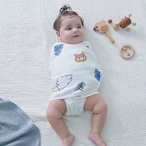 Baby Newborn Half Wrap Swaddle Blanket Anti Shock Gauze Sleeping Bag for Baby Girl Boy