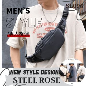 STEELROSE - WAISTBAG PRIA TAS SELEMPANG KEREN DISTRO PREMIUM IMPORT SLEMPANG BAHU COWOK TERBARU 2022 MULTIFUNGI SLING BAG WATERPROOF KEKINIAN COWO MURAH ANTI AIR SL096