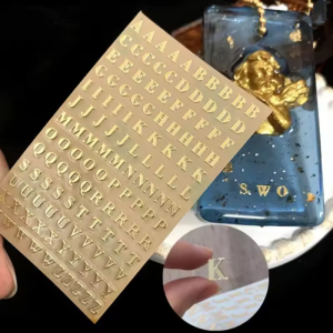 2pcs 3mm Glitter Alloy Alphabet Letters Numbers Stickers Gold Silver Epoxy Resin Filler For DIY Silicone Molds Craft Accessories