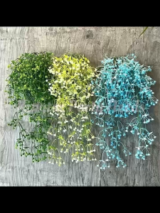 Hanging Vine Babys Breath Artificial Vine Bell Orchid Plant Wall Fake Flower Home Ceiling Wedding Decoration Green Vine