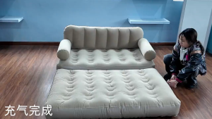 Inflatable Sofa Bed for Camping Air Mattress with Built in Pump-in Pump for Home Camping & Guests