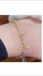 OYJR กำไลข้อเท้าสแตนเลสชุบทอง 18k สร้อยข้อเท้าแฟชั่นสวยๆ ผญ ไม่ลอกดำ