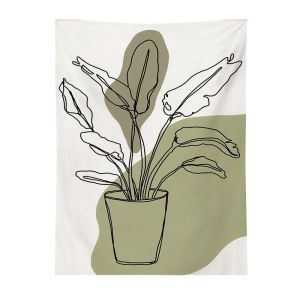 VIKAMA Tối Giản Màu Đen Trắng Rock Gesture Tapestry Phong Cách Bắc Âu Trang Trí Nền Tường Cho Phòng Khách Phòng Ngủ