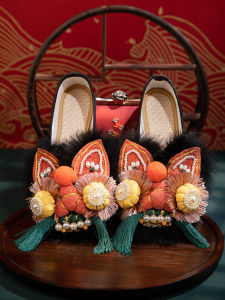 Original Handmade Embroidered Womens Flat Shoes Comfortable Soft Bottom Traditional Chinese Style Beijing Cloth Shoes