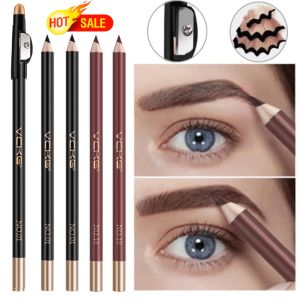 🔥ขายดี🔥ปากกายาเขียนคิ้วสีย้อมทนนานเป็นธรรมชาติดินสอพร้อมที่เหลาคิ้วสีดำกันน้ำสีน้ำตาลเครื่องสำอาง