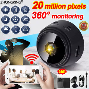 Standby for 360 days🔥A9 small cctv camera 1080 Ultra HD bulb 360 camera with night vision with voice portable connect to cellphone Remote Monitoring View Anytime(hidden camera mini camera package set Security Camera A9 hiden Camera)
