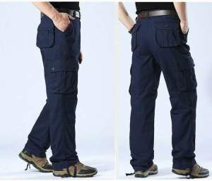 STRAIGHT CUT 6Pocket Kerja Cargo Stretchable Lelaki MultiPocket Pants