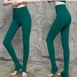 Plus Size Yoga Wear Tight High Waist Yoga Pants Running Fitness Silm Slim Looking Peach Hip Raise Pants Breathable High Waist