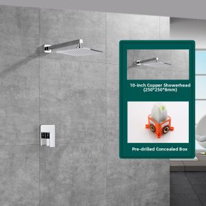 BANGPU | Wall-Mounted Large Shower Head Black Dual-Function Faucet