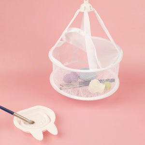2 Pieces Combination Brush Pad + Hanging Drying Net for Powder Makeup Brush Sponge Drying Hanger