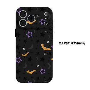 Halloween Bat Star Phone Case for iPhone 18 17 16 15 14 13 12 11 Air Pro Max Plus Double-layer Cover