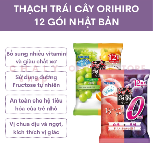 Thạch trái cây Orihiro 12 gói Nhật Bản