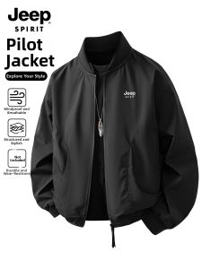 JEEP SPIRIT(吉普) | Black American Casual Oversized Sport Jacket