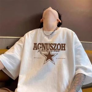 Áo Thun Cotton Nguyên Chất Cỡ Lớn Mùa Hè Dáng Rộng Tay Ngắn Phong Cách Mỹ Cổ Tròn in Họa Tiết Thời Trang Thường Ngày