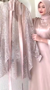 VELOXA DRESS 3 IN 1 SATU SET INNER OUTER KIMONO FASHION GAMIS MUSLIM WANITA GAMIS JUMBO PESTA KONDANGAN BRIDESMAID WISUDA BROKAT