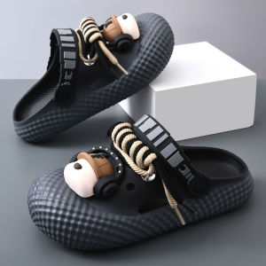 2025 Summer Mens Hole Shoes Thick Bottom Anti-Slip Breathable Beach Couple Sandals Casual Wear Outdoor Comfortable EVA Material