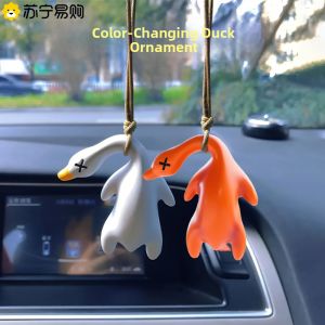 Creative Color Changing Ultraviolet Light Toy Duck Pendant Stress Relief Gadgets Small Toy for Children above 3 Years Old