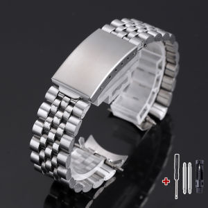 18mm 20mm Stainless Steel Strap Curved End Metal Watch Bands for Seiko Sport Wristbelt Business Bracelet for Rolex Datejust Men