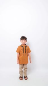 Littlebee Mustofa Almond - Setelan Koko Anak [Ukuran 1-5 Tahun]