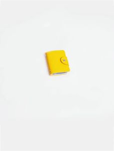 Card Holder With Button Plain Leather Cards Slot ID Credit Card Case Wallet Organizer- JC Elise