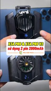 Quạt tản nhiệt điện thoại sò lạnh không dây X3A Pro màn hình hiển thị nhiệt độ Led RGB Gaming