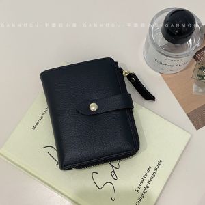 Large Capacity Short Wallet Womens Multi-Function Card Holder Simple Design Coin Purse Multiple Card Slots Money Clip