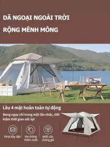 [HCM]Lều dã ngoại tự động giá đỡ thủy lực 3-4 người hai tầng lều cắm trại lều câu cá lều bãi biển hai lớp chống nắng thoáng khí không gian lớn