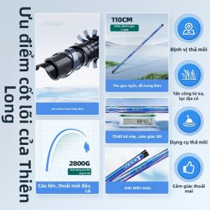 WEW | Cần Câu Cá Truyền Thống Siêu Nhẹ Siêu Cứng 13m