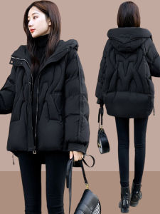Shalldoer | Black Heart Printed Flattering Hooded Padded Jacket