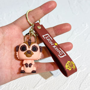 Disney Lion King Simba Cartoon Keychain Cute Bag Hanging Pendant Backpack Earphone Case Decoration Accessories Car Keyring Gifts