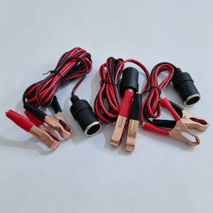 12V Car Battery Terminal Clamp Clip Cigarette Lighter Power Socket Adaptor Camping Battery Pump Power Adapter Splitter 0.35-3M