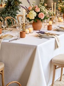 AKS | Waterproof Rustic Elegant Long Rectangular Tablecloth
