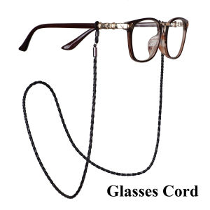 Thick Twist Sunglasses Leather Rope Chain Eyewear Braided Glasses Lanyard Strap Outdoor Sports Non-slip Eyeglass Accessories