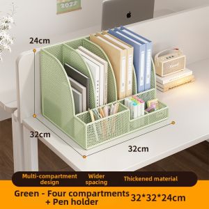 MUGG | Classified Storage Multi-Layer Desk Document Organizer File Holder with Pen Stand Bookend File Rack