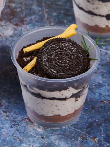 Food Grade Disposable Plastic PP Frosted Cup with Lid for Ice Cream Pudding Double Skin Milk Jelly Mousse Cup Dessert Cup