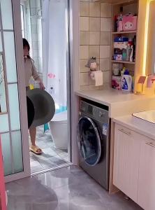 Black White Absorbent Bath Mats Quick-Drying Floor Mats for Bathroom Bathtub with Non-slip Rubber Bottom Small Size Foot Pads