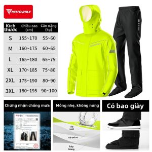 MOTOWOLF | Bộ Đồ Mô Tô Chống Thấm Nước cho Nam