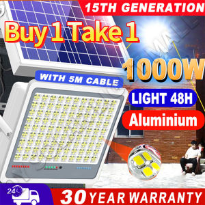 🔥Local Seller+Buy1Take1🔥New1200W Solar Light Outdoor Solar Flood Light Solar Garden Light Solar Spotlight LED Outdoor Solar Light Solar Led Light Solar Panel  Ip67 Waterproof 太阳能户外灯