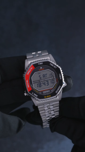 SEIKO SMGG19P1 Rotocall Reissue Digital Quartz Black and Red
