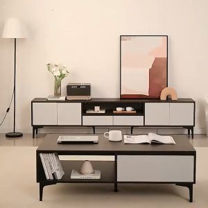 TV Console Cabinet With Storage Media & TV Storage Simple Modern TV Rack Cabinet TV Display Cabinet Living Room Italian-Style Light Floor Cabinet Simple Storage Small Apartment 电视柜