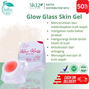 SR12 Glow Glass Skin Gel Krim Red Jelly GGS Single Wajah Cerah Glowing Penghilang Bekas Jerawat 10gr