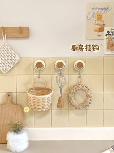 Powerful Absorption Kitchen Bathroom Wall Mounted Hook No Punching Needed Multi Functional Strong Load Bearing Sticky Hook
