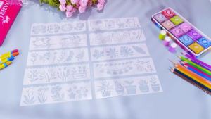 1PC 8.1 x 11.8 Inch Girl on Swing Stencil Reusable Silhouette Painting Template for Wall Wood Canvas Fabric DIY Home Decor
