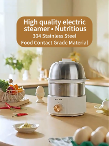 Smart egg cooker Home Use Small Automatic Egg Steamer with Timer and Auto Power Off Stainless Steel egg boiler electric