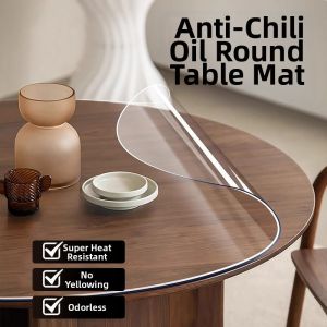 Transparent Waterproof Oil-Resistant Heat-Resistant Tablecloth