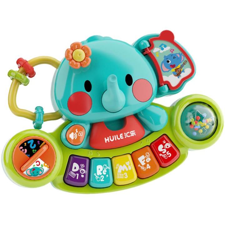 Music Note Rattle Toy Early Education Musical Intelligence Development Elephant Finger Piano ...