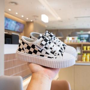 30524 Sepatu Sneakers Anak Perempuan / Laki-Laki Motif Kotak2 Fashion Import