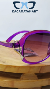 Kacamata Klasik Wanita Bulat Gaya Modis Oversize Perlindungan Anti UV Model Unik - SL015